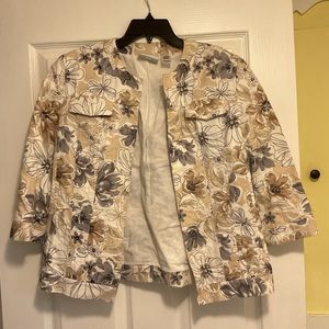 Alfred Dunner Sz 12P Cotton Open Front Jacket